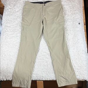 Hi-Tec Men's Performance Tech Cargo Pants, Tan, Size 36/34